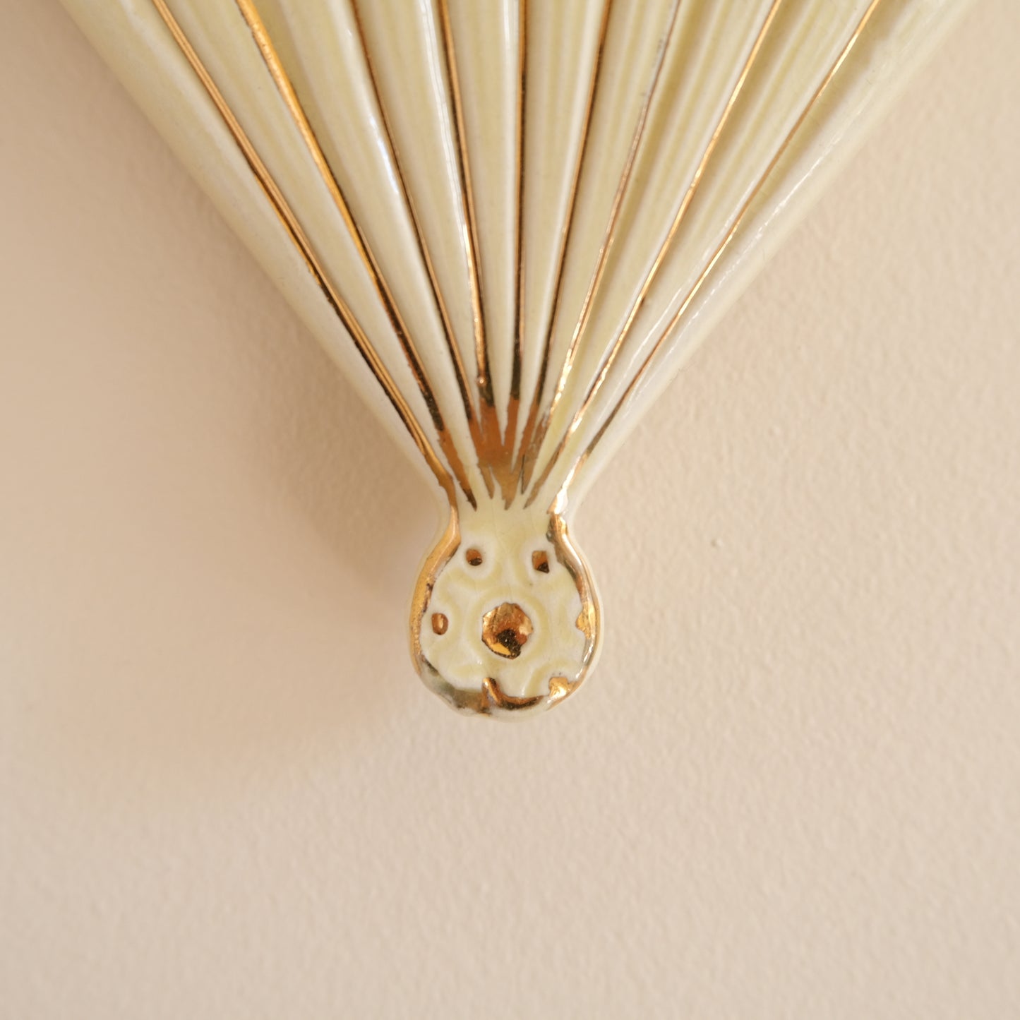 Vintage Fan Shaped Wall Pocket Vase