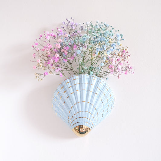 Vintage Shell Wall Pocket Vase