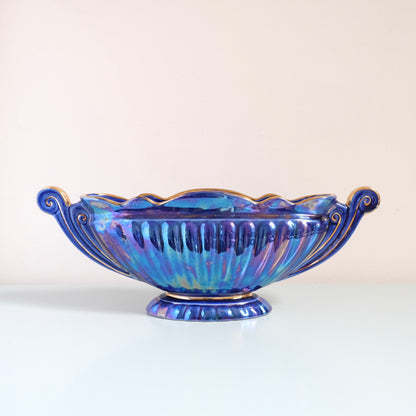 Vintage SADLER Lustreware Navy Mantle Vase
