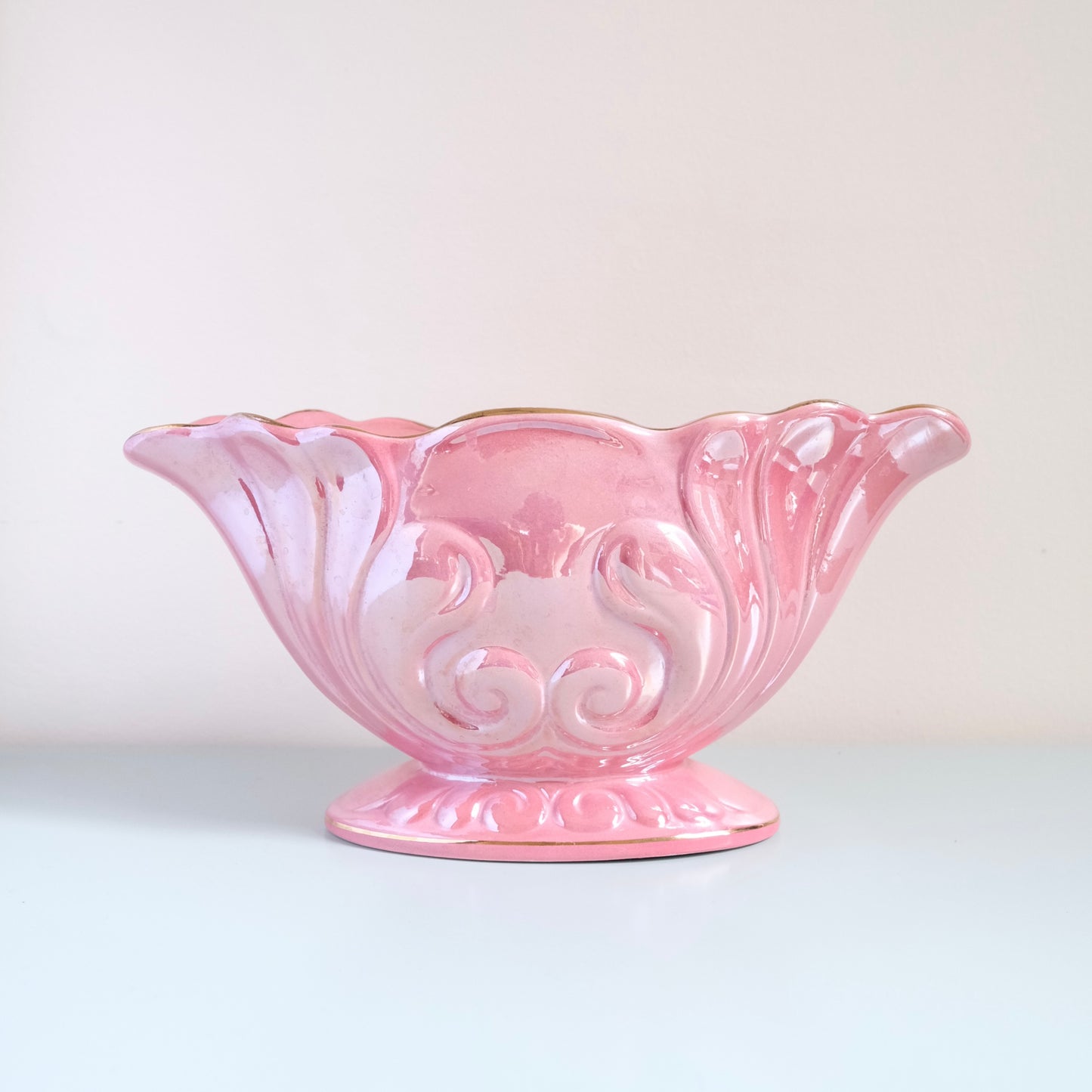 Vintage MALING Lustreware Blue Mantle Vase