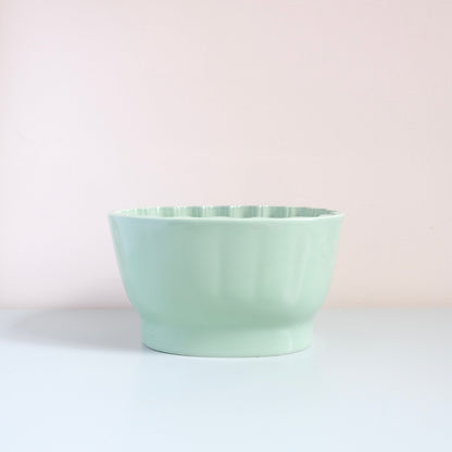Vintage Mint Rose Pattern Jelly Mould