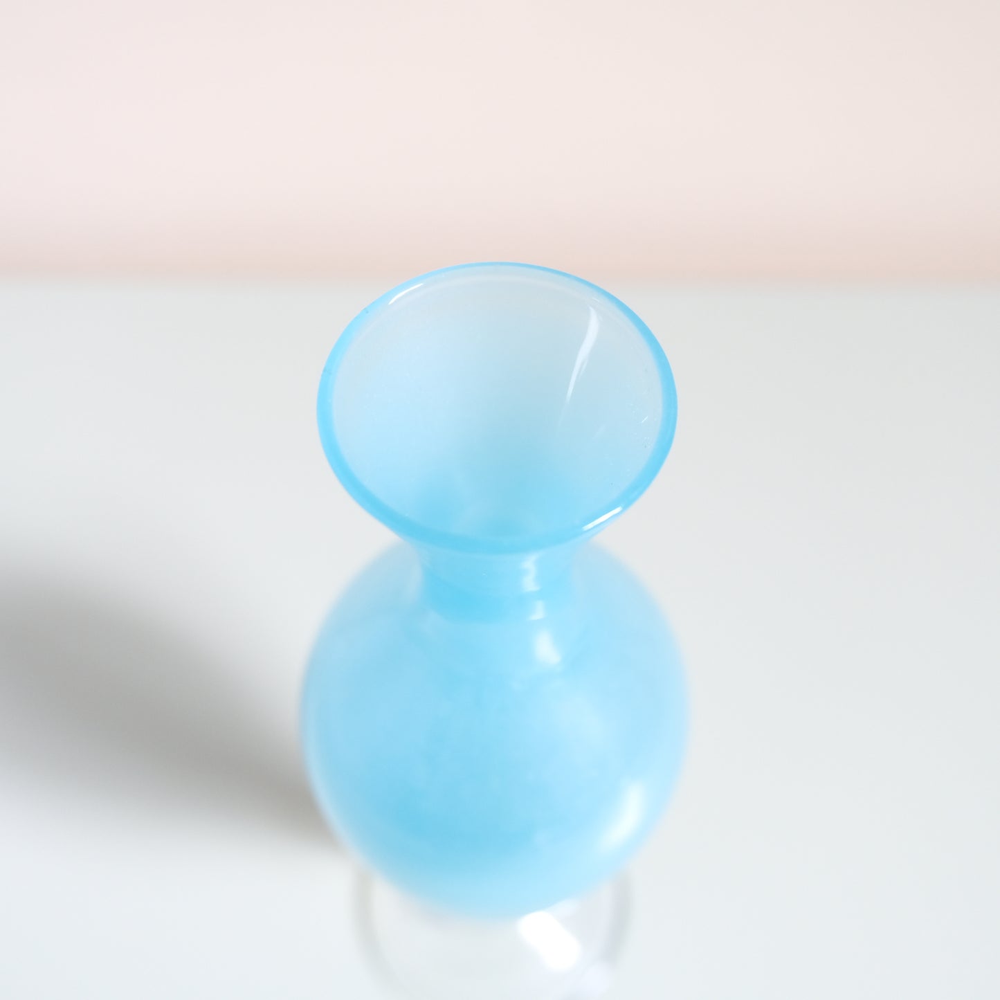 Vintage Opaline Glass Blue Vase