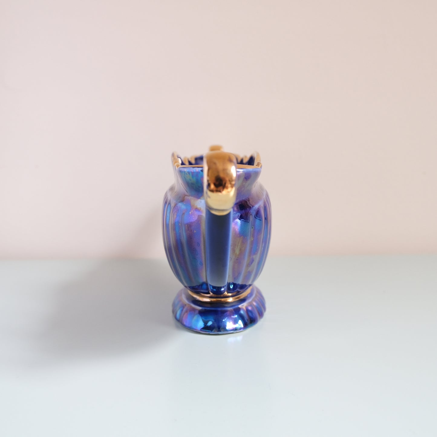 Vintage SADLER Lustreware Navy Mantle Vase
