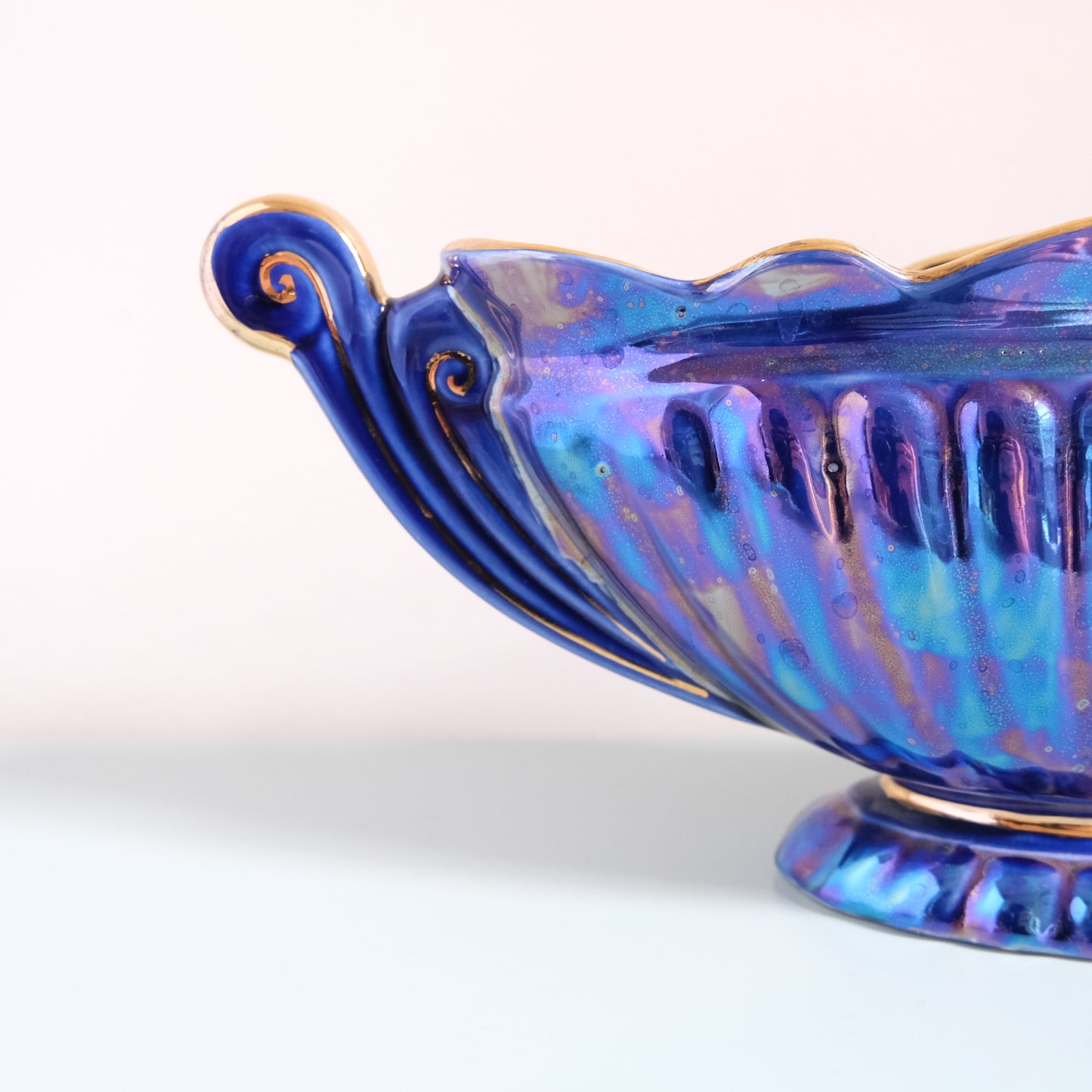 Vintage SADLER Lustreware Navy Mantle Vase