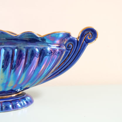 Vintage SADLER Lustreware Navy Mantle Vase