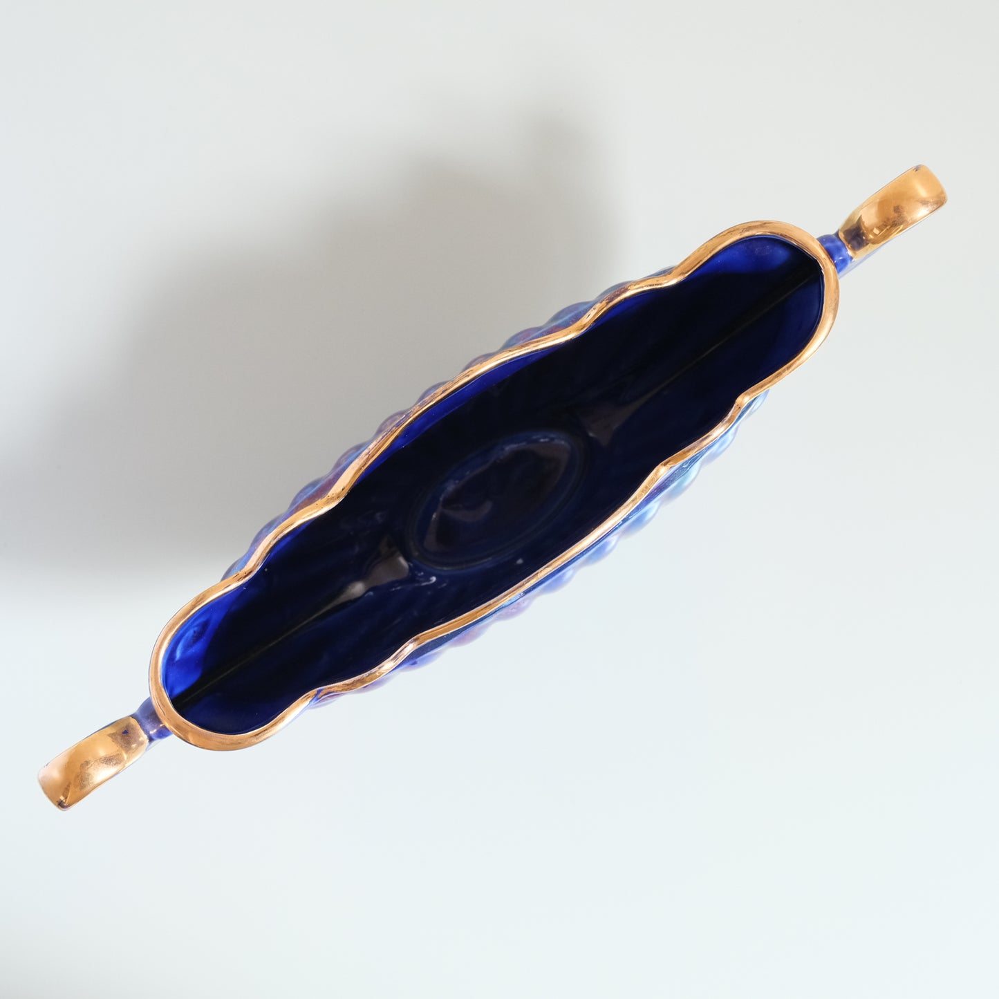 Vintage SADLER Lustreware Navy Mantle Vase