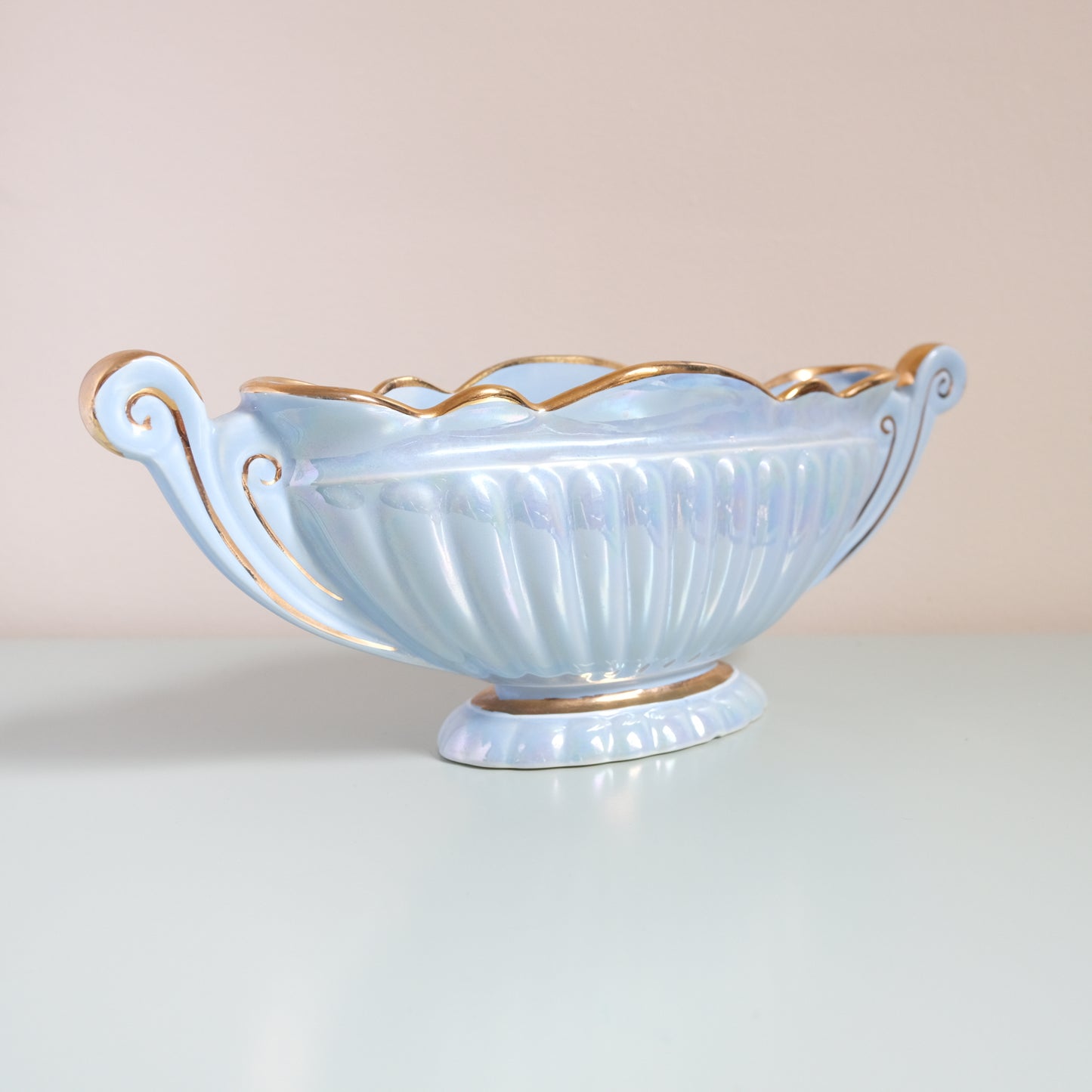 Vintage SADLER Lustreware Blue Mantle Vase