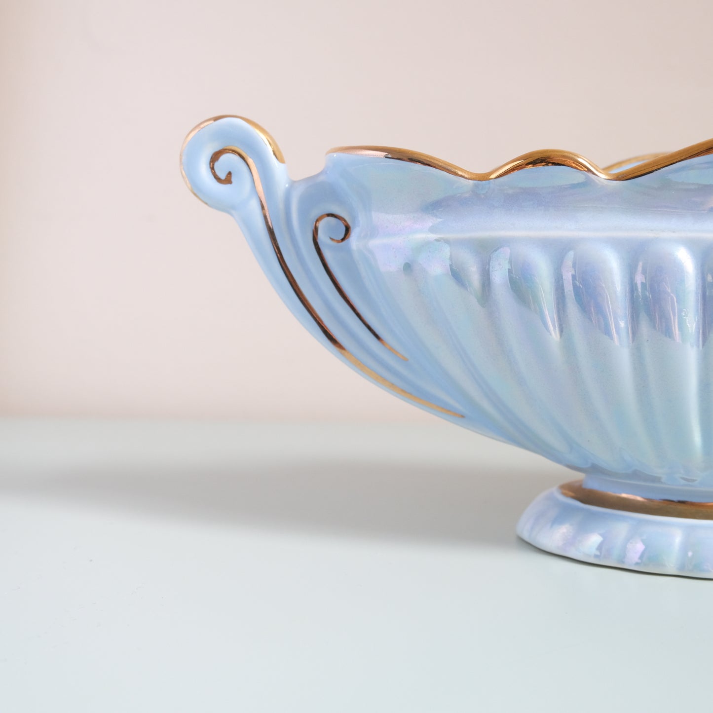 Vintage SADLER Lustreware Blue Mantle Vase