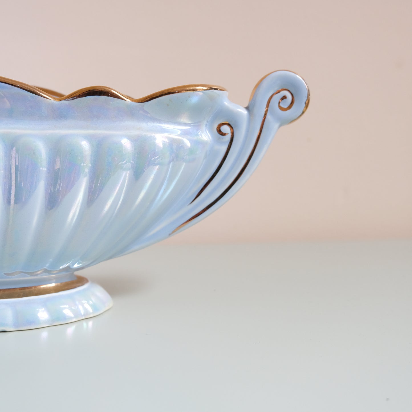 Vintage SADLER Lustreware Blue Mantle Vase