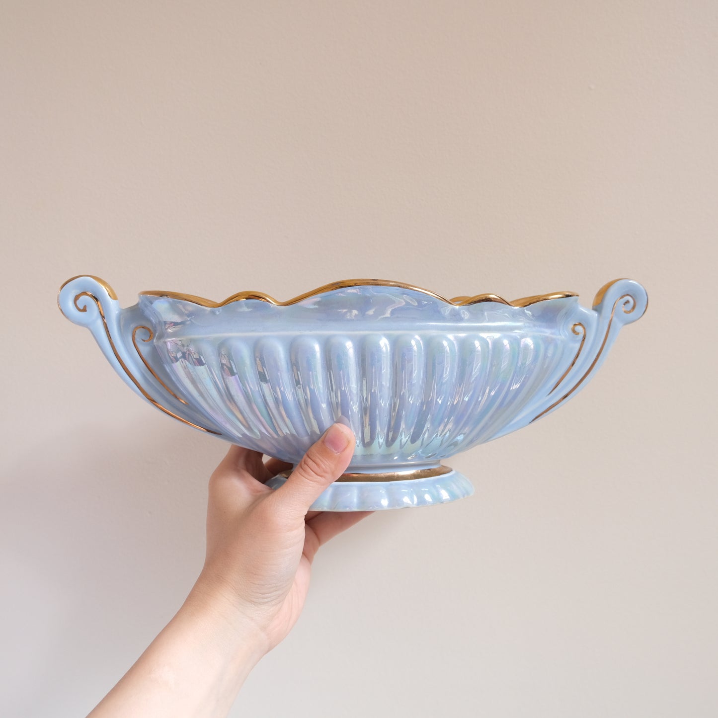 Vintage SADLER Lustreware Blue Mantle Vase