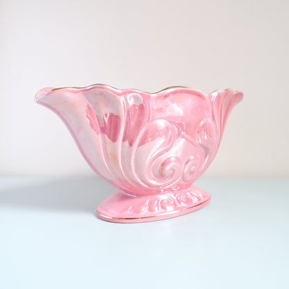 Vintage MALING Lustreware Blue Mantle Vase