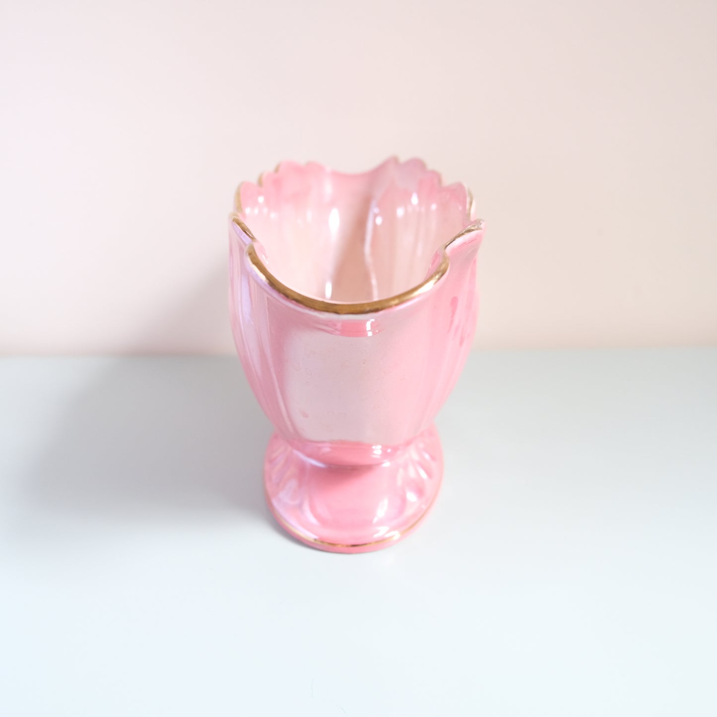 Vintage MALING Lustreware Blue Mantle Vase