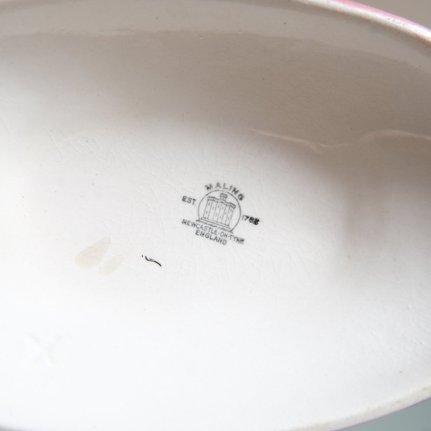 Vintage MALING Lustreware Blue Mantle Vase