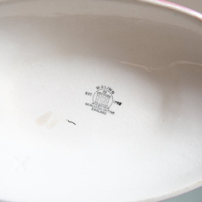 Vintage MALING Lustreware Blue Mantle Vase