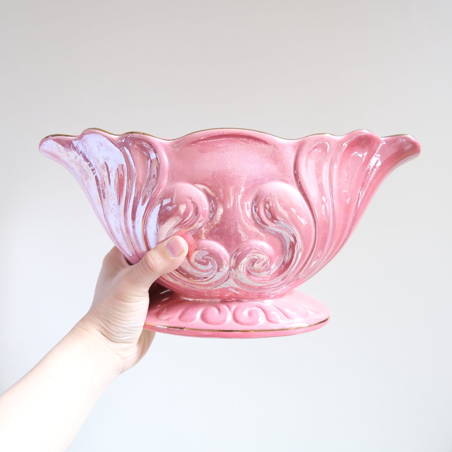 Vintage MALING Lustreware Blue Mantle Vase