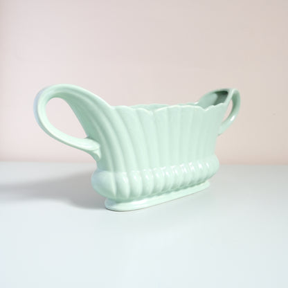 Vintage Creamy Mint Mantle Vase