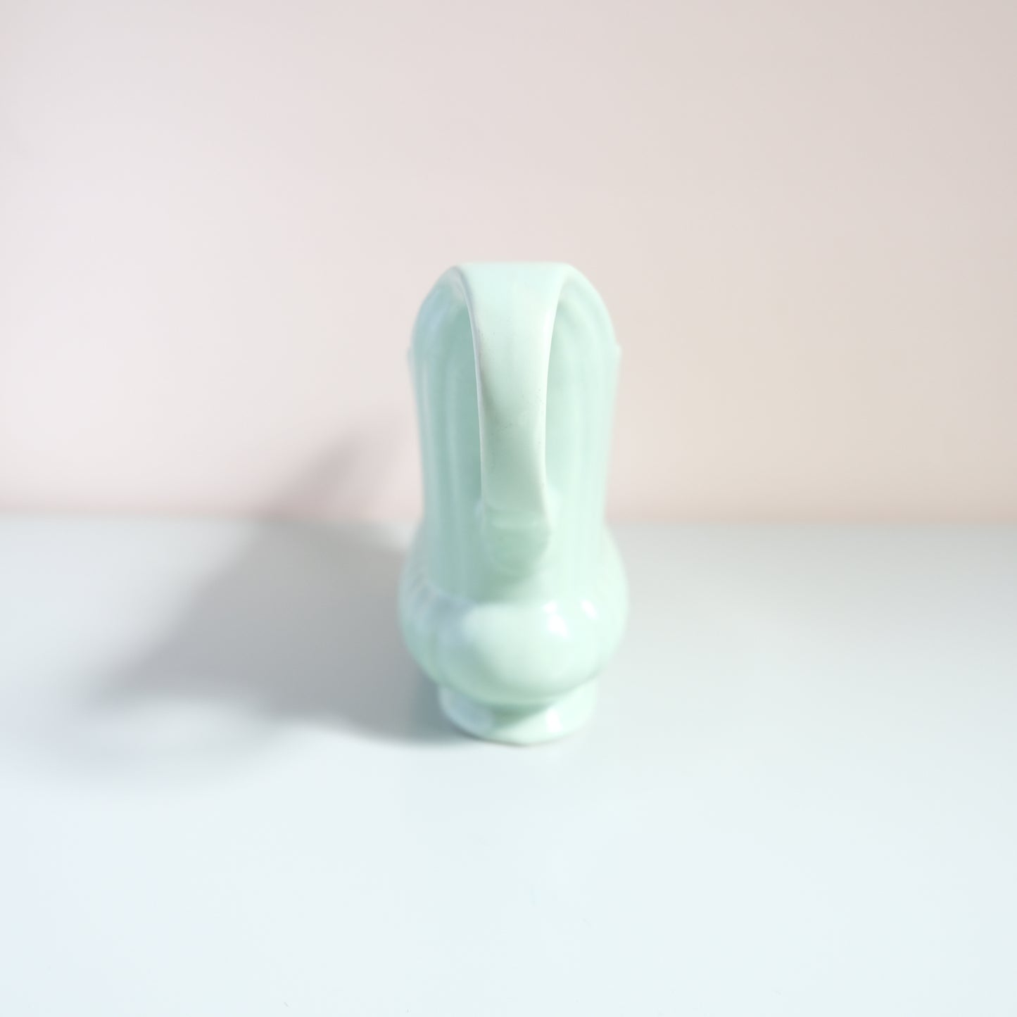 Vintage Creamy Mint Mantle Vase