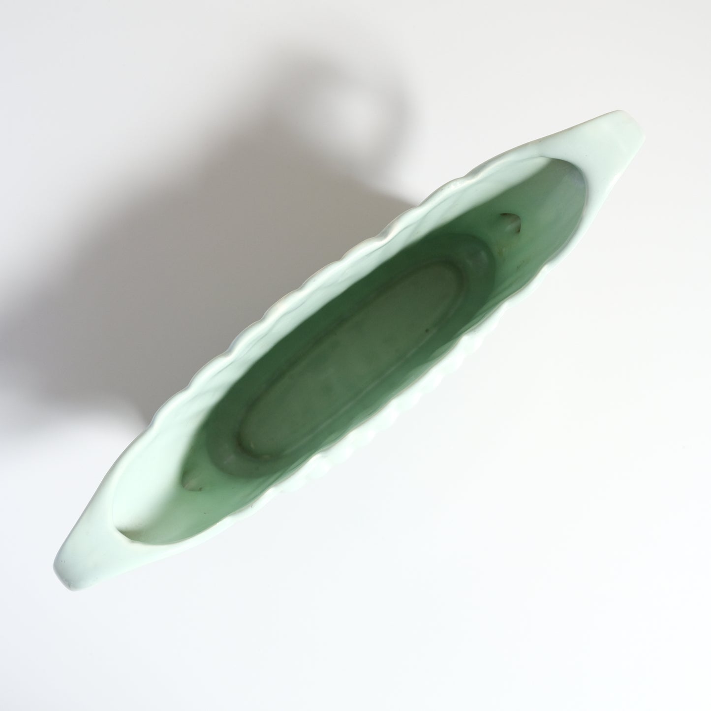 Vintage Creamy Mint Mantle Vase