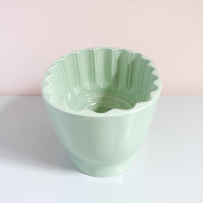 Vintage Mint Rose Pattern Jelly Mould