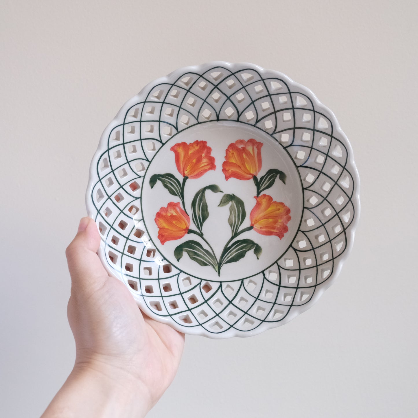 Vintage Delft Hand Painted Bowl
