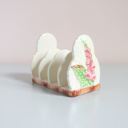 Vintage Carlton Ware Foxglove Toast Rack